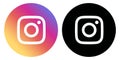 Colored round edges Instagram logo icon Royalty Free Stock Photo