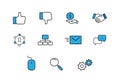 Set of business outlined style icons. management vector flat symbol for website and mobile app Royalty Free Stock Photo