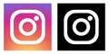 Square colored black instagram logo Royalty Free Stock Photo