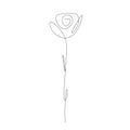 Rose flower icon on white background vector illustration Royalty Free Stock Photo