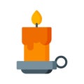Simple candle icon. vector in flat style