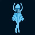 Blue character ballerina