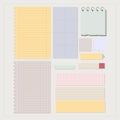 Office paper pastel colors Royalty Free Stock Photo