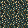Gold Leopard Print Seamless Pattern