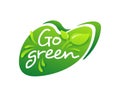 Go green slogan creative eco-friendly decoration Royalty Free Stock Photo