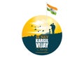 Vector Illustration for Kargil Diwas to give tribute to Indian Soldier