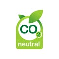 CO2 neutral eco stamp - carbon emissions free Royalty Free Stock Photo