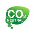 CO2 neutral stamp net zero carbon footprint Royalty Free Stock Photo