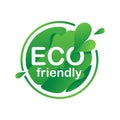 Eco friendly stamp badge for clean production Royalty Free Stock Photo