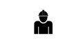 Construction worker icon design. Engineer