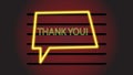 thank you Neon Text thank you neon sign, design template, modern Royalty Free Stock Photo