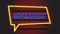 Giveaway winners poster template design for social media