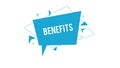 Benefits speech bubble. Banner for business,
