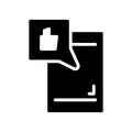 Mobile like message icon in glyph style