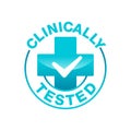 Clinically tested proven, certified stamp