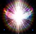 Angel of light and love doing a miracle, rainbow power energy, mer ka ba, phoenix rising Royalty Free Stock Photo