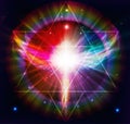 Angel of light and love doing a miracle, rainbow power energy, mer ka ba, phoenix rising