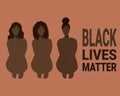 African american girls silhouettes, equal rights