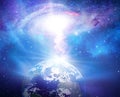 Spiritual love healing earth energy, power, portal, evolution, transformation Royalty Free Stock Photo