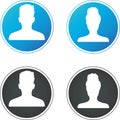 Set of hand drawn Avatar profile icon, or portrait icon , including male and female.User flat avatar icon, sign, profile peop Royalty Free Stock Photo