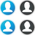 Set of hand drawn Avatar profile icon, or portrait icon , including male and female.User flat avatar icon, sign, profile peop Royalty Free Stock Photo