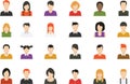 Social media avatar vector graphics flat icons. Set of hand drawn Avatar profile icon or portrait icon, including male and femal Royalty Free Stock Photo