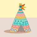Multi-colored wigwam Royalty Free Stock Photo