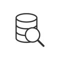 Database icon. Server isolated flat symbol for web site and mobile app Royalty Free Stock Photo