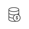 Database icon. Server isolated flat symbol for web site and mobile app Royalty Free Stock Photo
