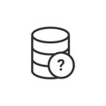 Database icon. Server isolated flat symbol for web site and mobile app Royalty Free Stock Photo