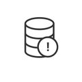 Database icon. Server isolated flat symbol for web site and mobile app Royalty Free Stock Photo