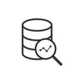Database icon. Server isolated flat symbol for web site and mobile app Royalty Free Stock Photo