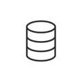 Database icon. Server isolated flat symbol for web site and mobile app Royalty Free Stock Photo