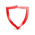 Shield sign template - 3D realistic protection