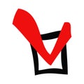 Vector illustration of a checkbox. Check list.