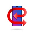 Call back icon - phone with right and left arrow