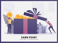 Illustration vector of Earn Point concept