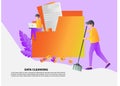 Illustration vector Data cleansing concept