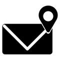 Mail and location icon Royalty Free Stock Photo