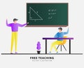 Illustration vector graphic of free teaching