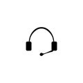 Headphone icon vector. Symbol for web site. Sign of the call center. Royalty Free Stock Photo