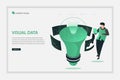 Illustration vector visual data concept landing page