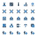 Business & Financial - 25 icons image. Royalty Free Stock Photo