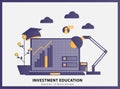 Illustration vector graphic of investment education