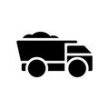 Dumper truck icon. vector in glyph style Royalty Free Stock Photo