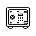 Line style icon of safe box. vector for website Royalty Free Stock Photo