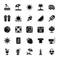 Summer - 25 icons image. Royalty Free Stock Photo