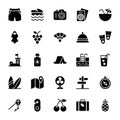 Summer - 25 icons image. Royalty Free Stock Photo
