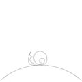 Snail line drawing on white