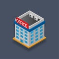 Office building - Isometric 3D illustration. Royalty Free Stock Photo